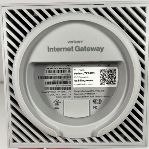 VERIZON Internet Router Gateway WNC-CR200A WIFI6 INTERNET GATEWAY - Picture 2 of 8