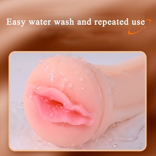 Pocket Pussy Cup Male Masturbator Stroker Realistic Vagina Blowjob Penis Massage - Picture 10 of 13