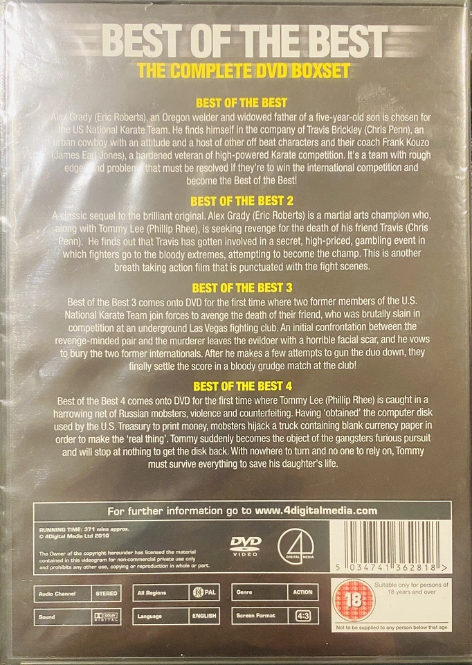 BEST OF THE BEST - COMPLETE DVD BOXSET (4 FILMS) BRAND NEW - REGION FREE - RARE - Image 2 of 2