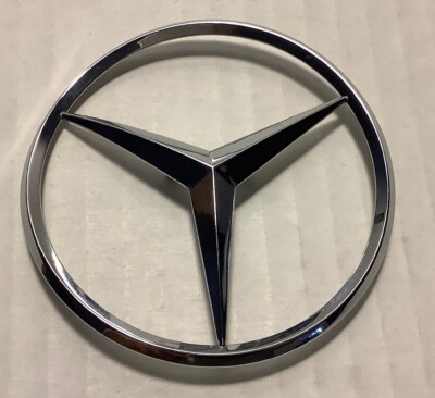 MERCEDES BENZ PLASTIC SING EMBLEM CHROME LOGO BAGE OEM (A2107580058)