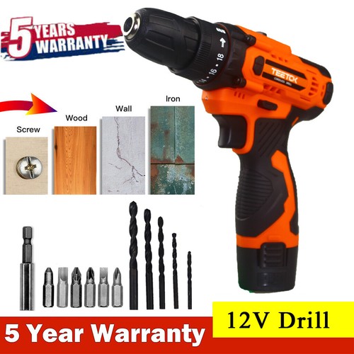 12V CORDLESS DRILL 1 BATTERY ELECTRIC 