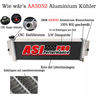 Luft zu Wasser 56mm Ladeluftkühler Wärmetauscher Front Mount Chargecooler NEU.