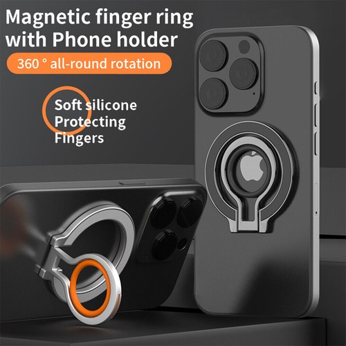 Universal Metal Silicone Finger Ring Magnetic Phone Stand For All Phone MagSafe - 第 4/24 張圖片