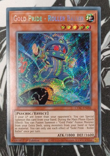 Gold Pride Roller Baller CYAC EN086 YuGiOh 1st Ed Secret Rare EBay