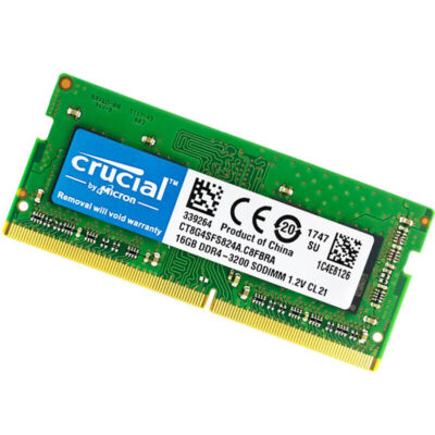 Crucial DDR4 16GB 3200 MHz PC4-25600 260-Pin SODIMM Notebook
