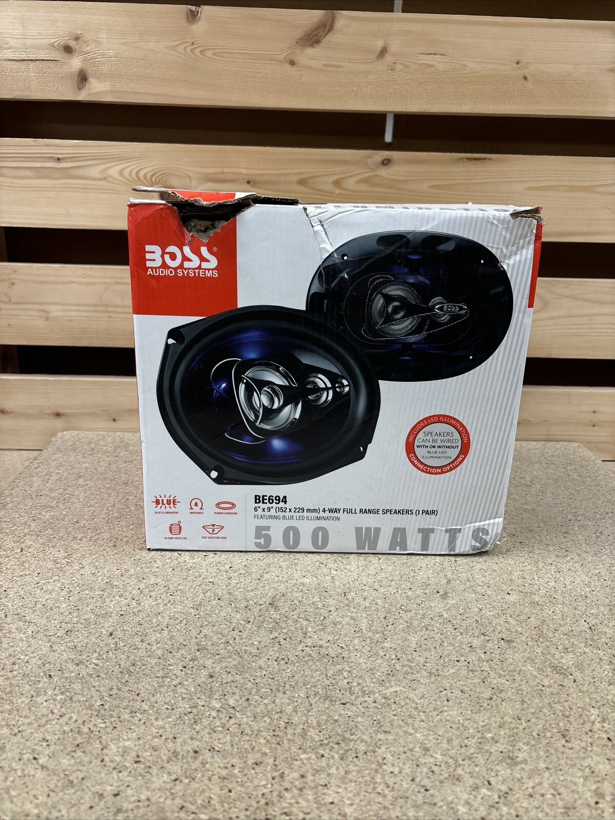 Boss Audio BE694 Black 6X9" 500W Max Full Range 4 Way Car Speaker