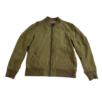 UNITED ARROWS Bomber Jacket Mens Medium Olive Green Label Relaxing  