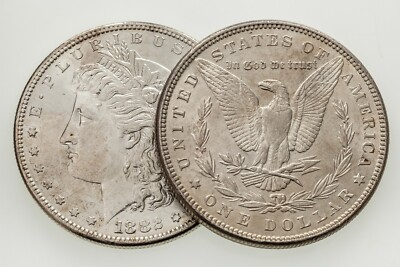 1882 & 1882-S Silber Morgan Dollar Menge Von 2 Münzen IN Auswahl Bu Zustand