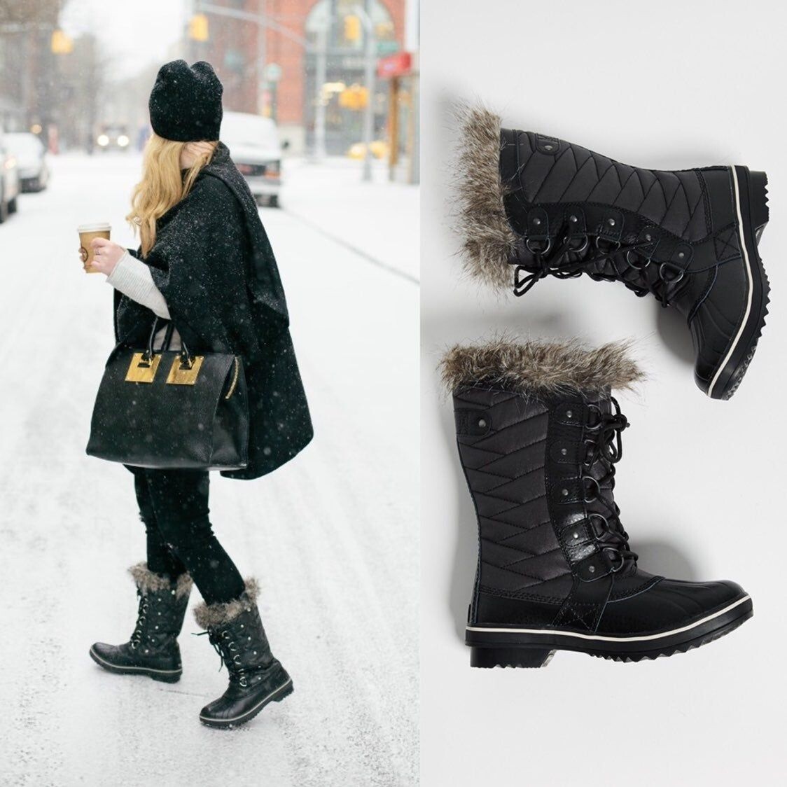 Sorel Women's Tofino II Impermeable Boots, Black/Stone Sorel Women's Tofino II Impermeable Boots, Black/Stone