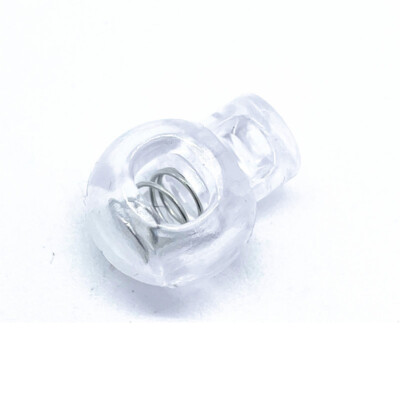 Single Hole Cord Stopper Lock Toggle Laces Stop End Metal Spring 48 Colours