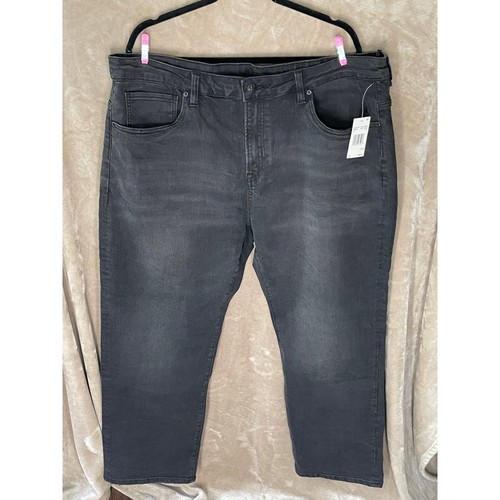 Buffalo David Bitton Relaxed Straight Stretch Jeans Dark Wash 42x30 schwarz