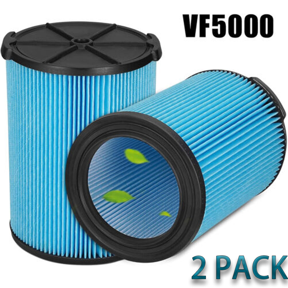 2 pack VF5000 Replacement Filter for Ridgid for Shop Vac 6-2