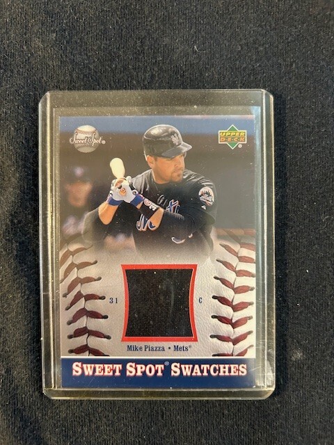 Mike Piazza Game Used Jersey Card NY Mets