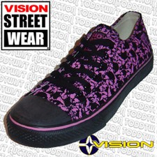 Vision Street Wear Punk Skull Skateboard Schuhe Pink Schwarz 5 UK / 6 USA, 38,5 E 