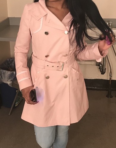 guess pink winter coat