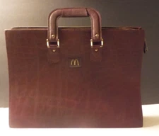 VINTAGE SAFARI VITRONIC FAUX LEATHER MCDONALD'S EXECUTIVE SATCHEL DOCUMENT CASE