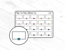 2365~~Heart Box Planner Stickers.