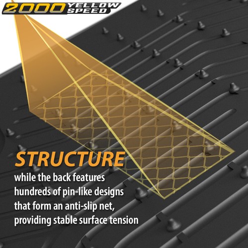 Floor Mats Liners TPE Fit For 2013-2018 Dodge Ram Truck Crew Cab All Weather - Picture 7 of 12
