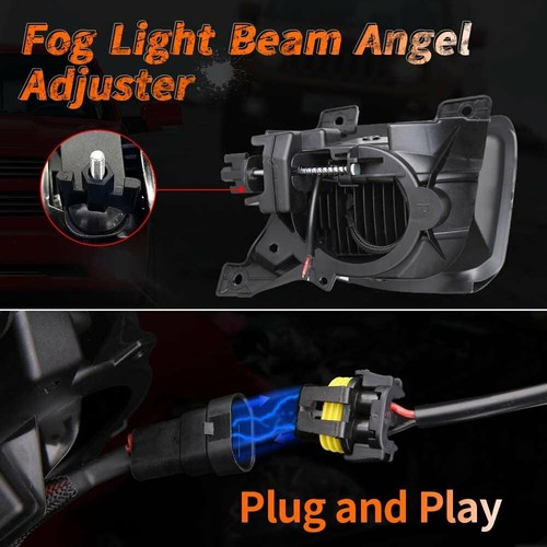 LED Fog Lights For Dodge Ram 1500 2013 -2018 68104821AC Cold White Plug and Play - Picture 6 of 13