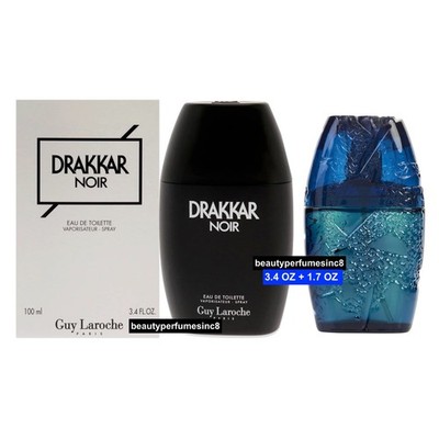 Lot of 2 - Drakkar Noir by Guy Laroche, 3.4oz EDT Spray for Men + Horizon 1.7 oz