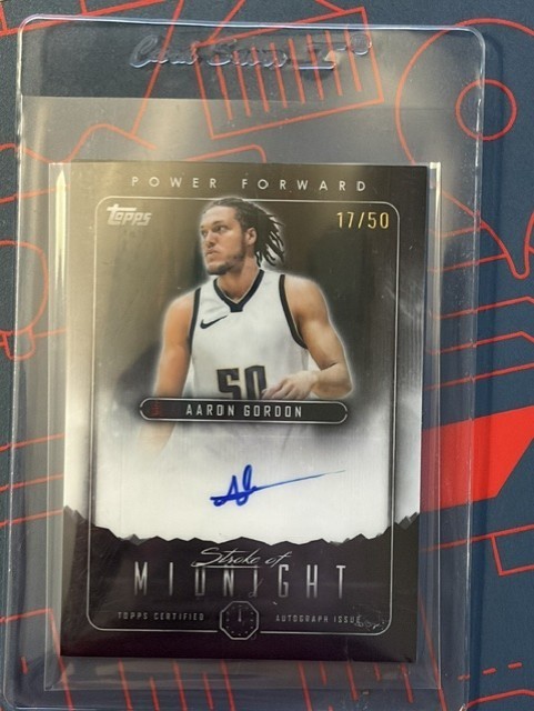 2023-24 Topps Midnight - Stroke of Midnight AU Aaron Gordon #SMA-AG Moon /50