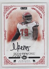 2022 Onyx Vintage Black Signatures /5 Ikem Ekwonu #VAIE Auto s5q