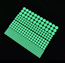 1 Sheet Glow in The Dark Wall Stickers, 407 Pcs Removable Dots Wall Decals