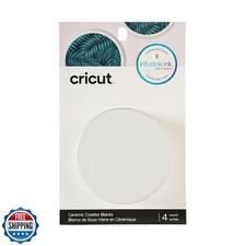 Cricut 2006582 Coaster Blanks, Ceramic Infusible Ink, White