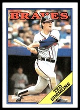 Ted Simmons 1988 Topps #791 Atlanta Braves MLB READ FREE SHIPPING AutographDen