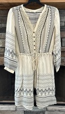 Anthropologie Floreat Perrie Lace Tribal Tunic Dress US 4 *B1