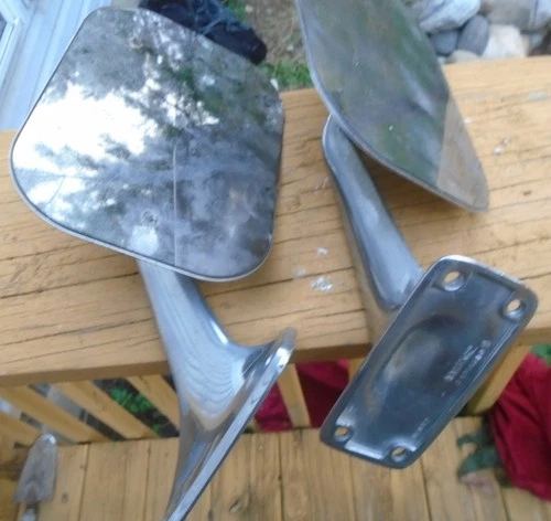 Pair Dodge 1972-1980 Ram Pickup Side Mirrors & Arm & Base
