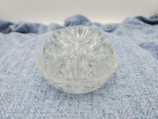 Vintage Round Dome 19 Hole Glass Flower Frog 4 x 4 x 2 1/2"
