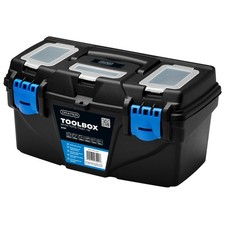 Draper Plastic Toolbox with Tote Tray 16" Integrated Handle & Lockable 24197