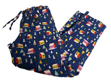 Hanna Andersson Pajama Pants Adult Unisex Christmas Holiday Trees Hygge Houses