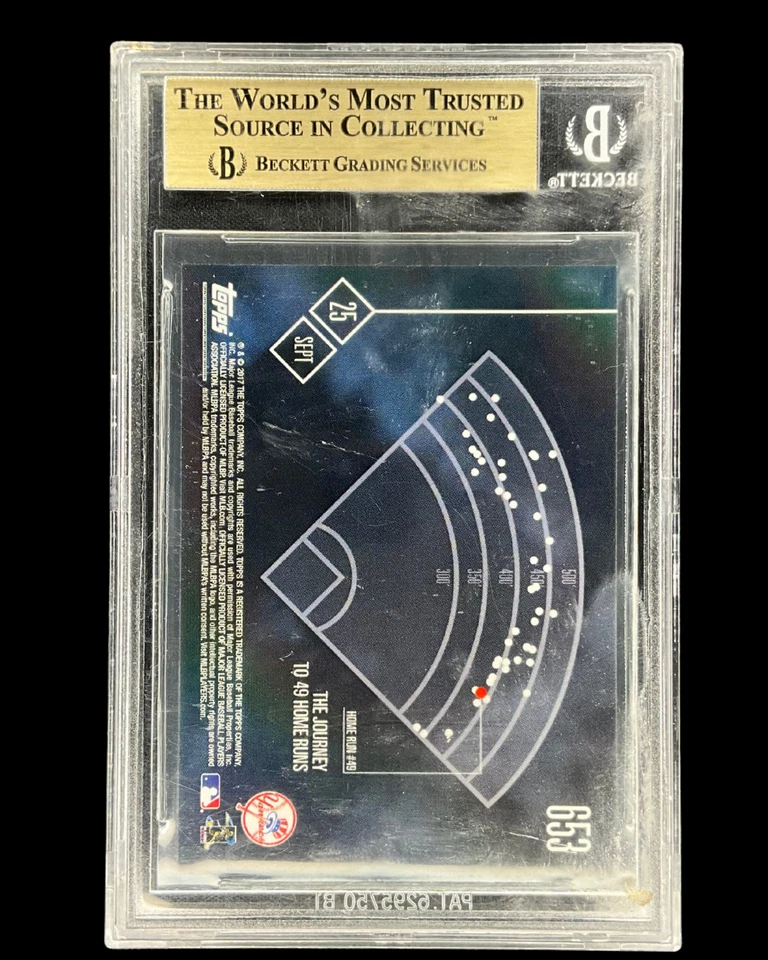 2017 TOPPS NOW #653 AARON JUDGE BGS 9.5 Rookie Record Home Runs Yankees (RC) MVP - Image 2 of 2