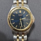 Citizen Vintage Quartz Men's Two-Tone SS Bracelet Blue Sunburst- For Parts — photo 2