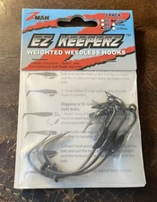 Z Man EZ Keeperz Weighted Weedless Hooks 5/0 1/16oz 3pk