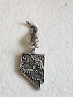 Vintage Sterling Silver Nevada State Shape Fob Keychain Dual Shape — photo 3