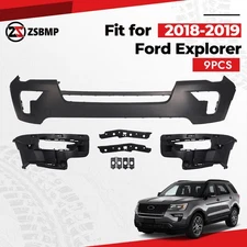 Fit For 2018-2019 Ford Explorer Front Upper Bumper Cover Assembly Kit Primed