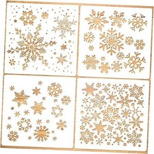 Large Christmas Snowflake Stencil Template,Reusable Plastic Painting DIY