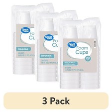 Foam Cups 16 oz 3 Pack 20 Count Disposable Compostable