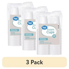 Foam Cups 16 oz 3 Pack 20 Count Disposable Compostable