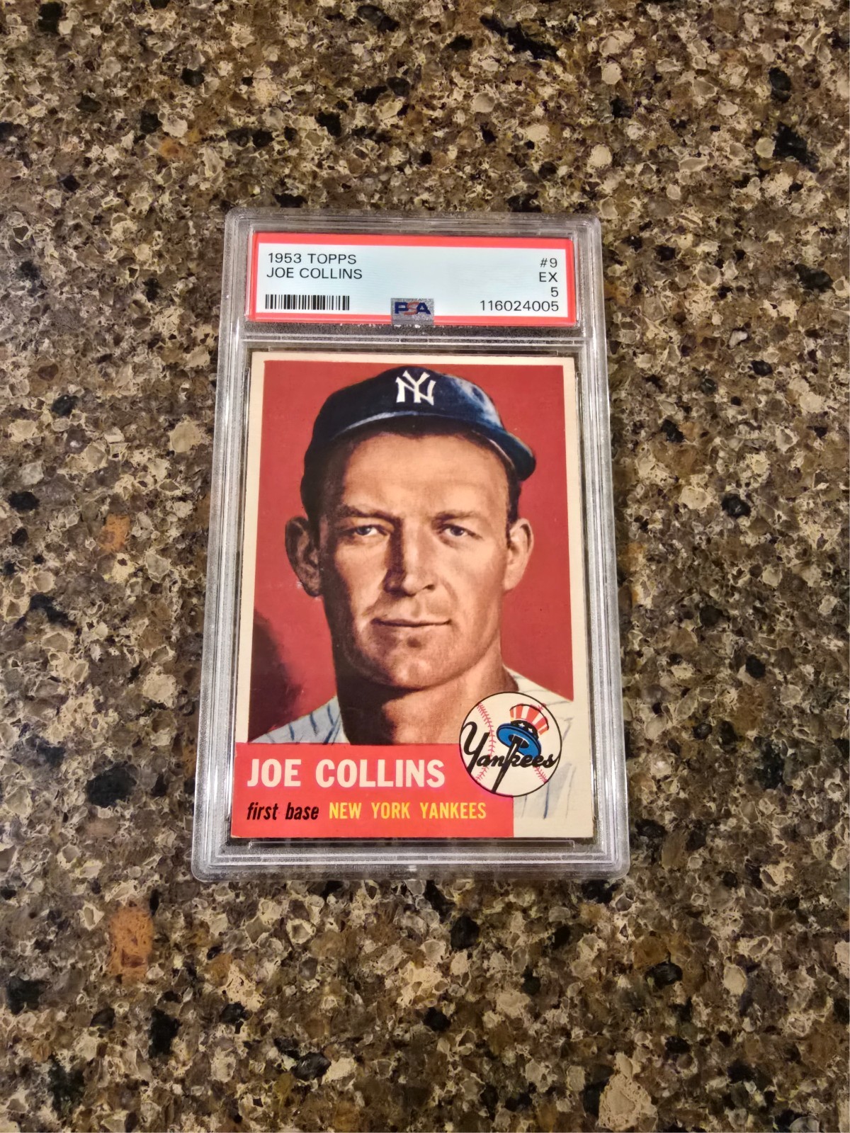 1953 Topps # 9 Joe Collins PSA 5 EX