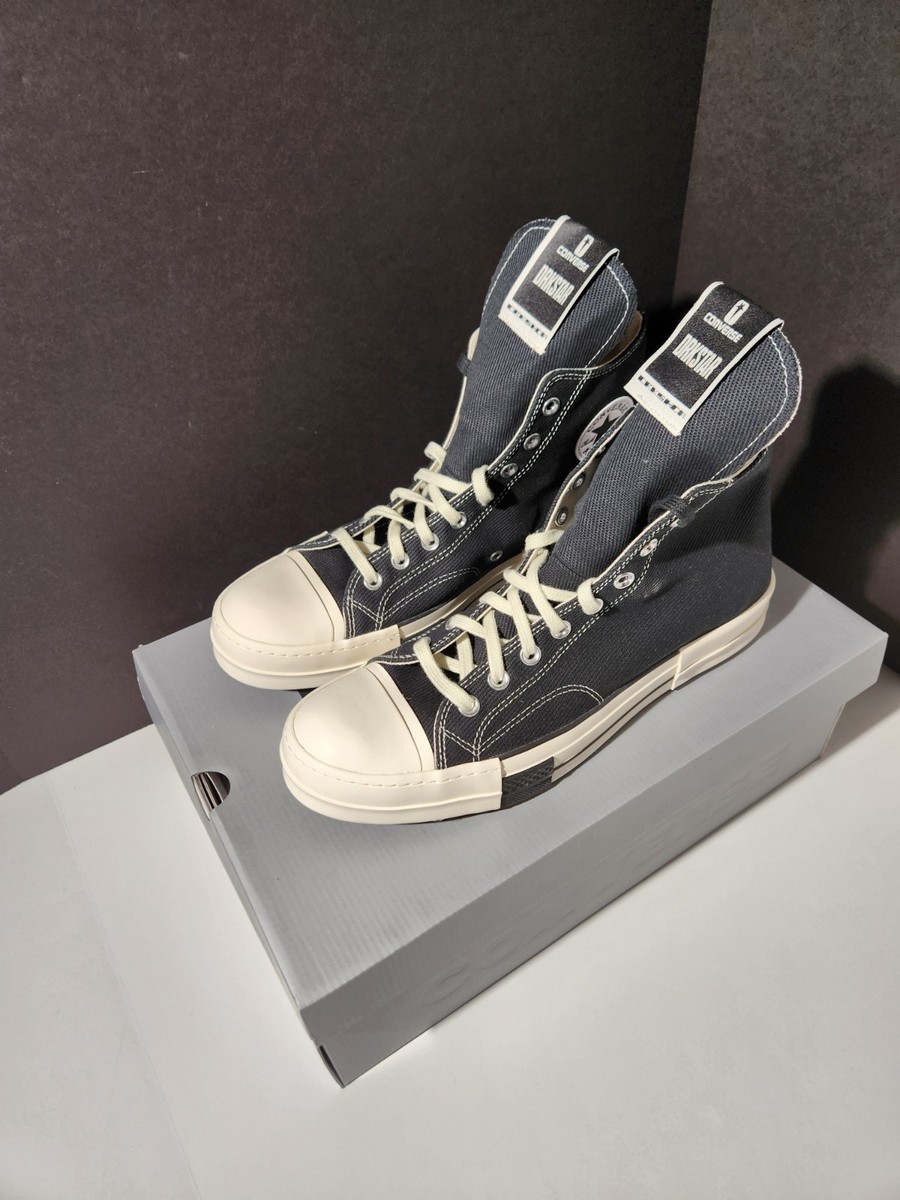 Converse x DRKSHDW DRKSTAR HI Black Chuck 70 Rick Owens Mens Size