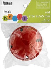 Essentials By Leisure Arts Jingle Bell 2.56in Red 1pc - Large Red Craft Bell