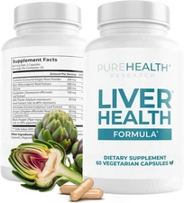 PUREHEALTH RESEARCH Liver Health – Liver Cleanse Detox & Repair with Artichoke