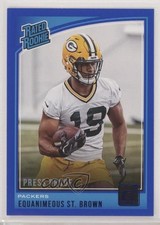 2018 Panini Donruss Rated Rookie Press Proof Blue Equanimeous St Brown #343 05ye