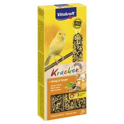 Vitakraft Kräcker  Honig & Sesam für Kanarien 2er, Vogelsnack, NEU
