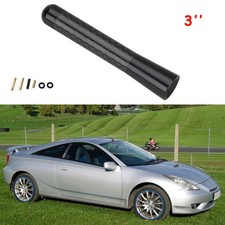 3 Short Carbon Car Antenna Radio Amfm Wscrews Black For Toyota Celica 1990-05