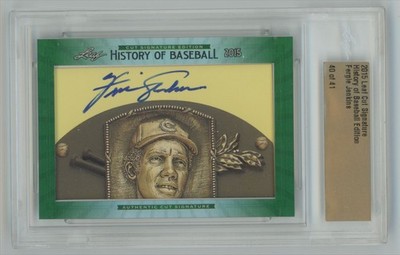 Fergie Jenkins 2015 Leaf Cut Signatures History of Baseball Auto /41 A Chicago